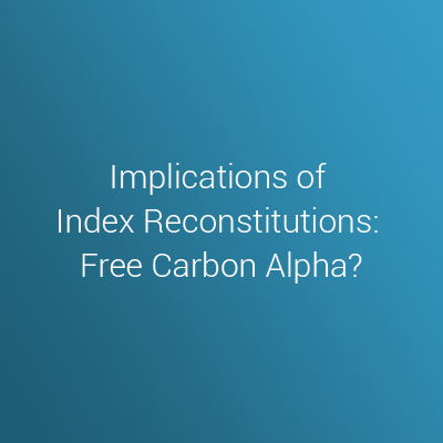 Implications of Index Reconstitutions: Free Carbon Alpha?
