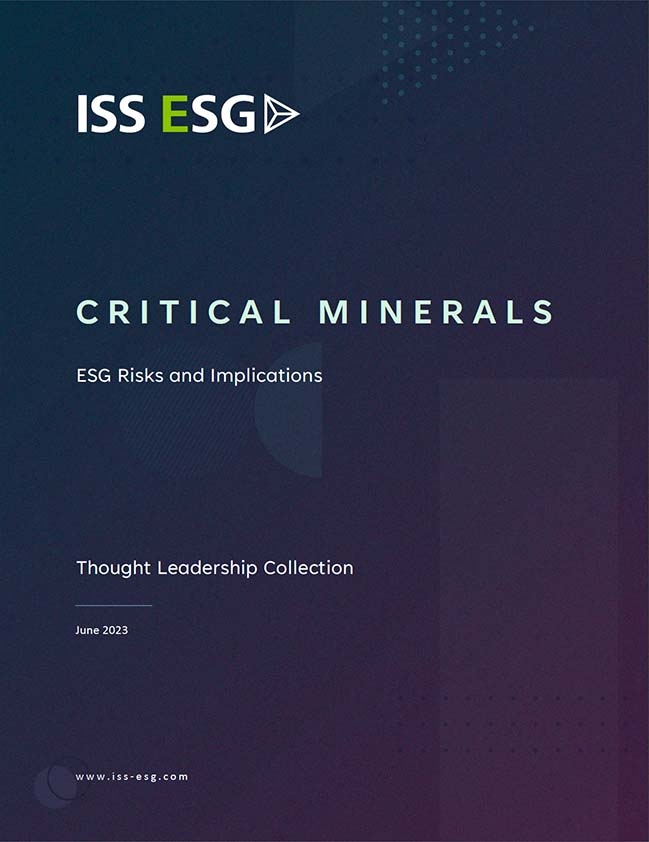 Critical Minerals: ESG Risks and Implications